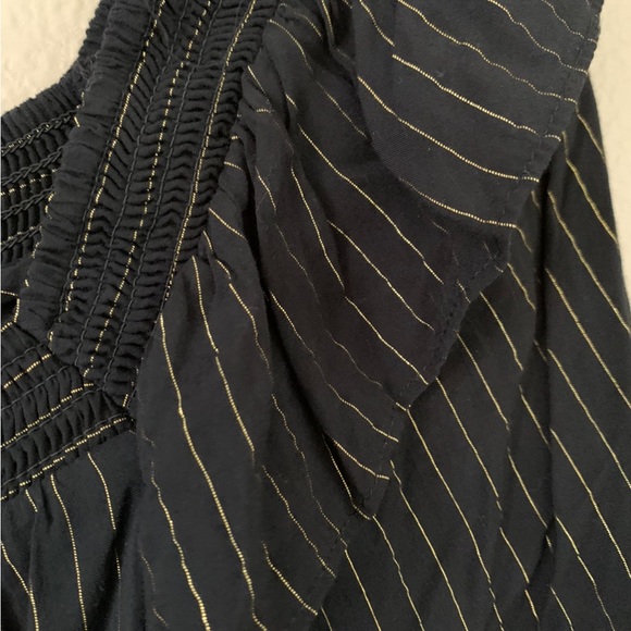 *NWT Women’s Gold Striped Black Top Blouse SIZE L NWT - Picture 5 of 9
